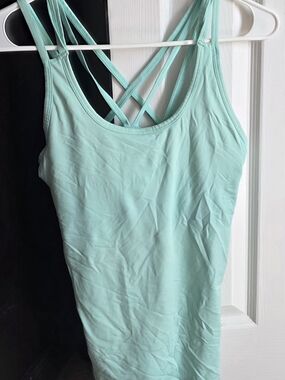 GAP Mint Green Strappy Tank Top with Crisscross Back